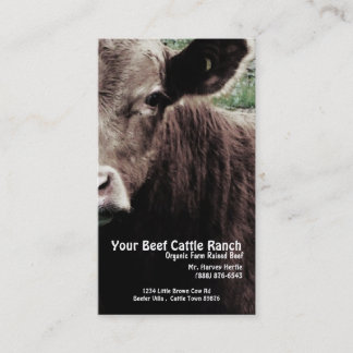 Carte De Visite Ranch principal de boeuf de vache