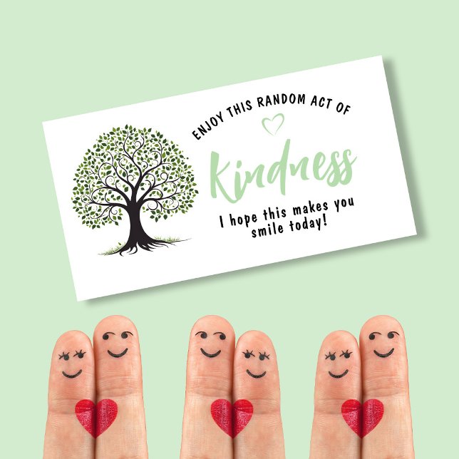 Carte De Visite Random Act of Kindness Card | Kindness Tree Mini  (Créateur téléchargé)