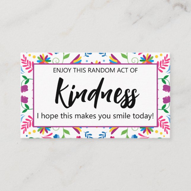 Carte De Visite Random act of kindness spread love not hate busine (Devant)