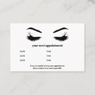 Carte De Visite Rappel de luxe glamour Browbar Eyelash
