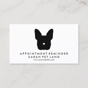 Carte De Visite Rappel de rendez-vous Bouledogue Français Chien