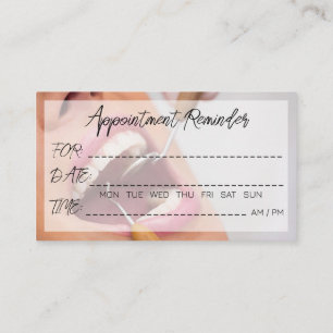 Carte De Visite Rappel de rendez-vous chez le dentiste thérapeute
