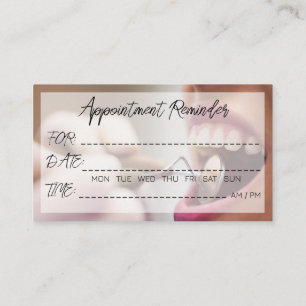 Carte De Visite Rappel de rendez-vous chez le thérapeute dentiste