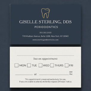 Carte De Visite Rappel de rendez-vous de dentisterie parodontale
