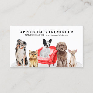 Carte De Visite Rappel de rendez-vous de toilettage de chien migno