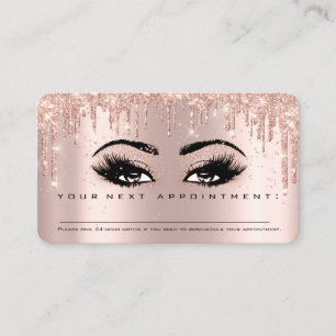 Carte De Visite Rappel de rendez-vous Eyelashes maquillage Confett