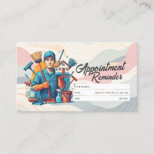Carte De Visite Rappel de rendez-vous Ménage Entretien ménager