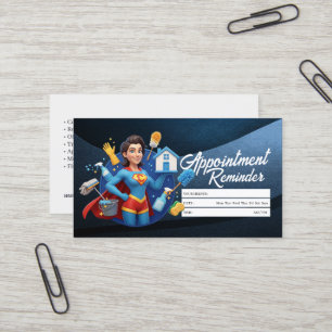 Carte De Visite Rappel de rendez-vous Ménage Entretien ménager