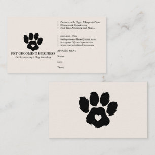 Carte De Visite Rappel de rendez-vous pour la marque Paw Minimal I