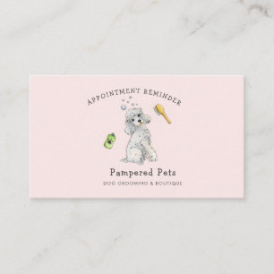 Carte De Visite Rappel de rendez-vous pour Toilettage d'animaux mi