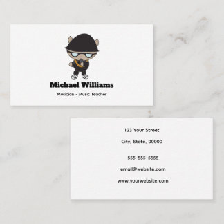 Carte De Visite Rapper Cat Musicien Personnaliser