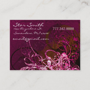 Carte De Visite Rasberry tourbillonnant Laced