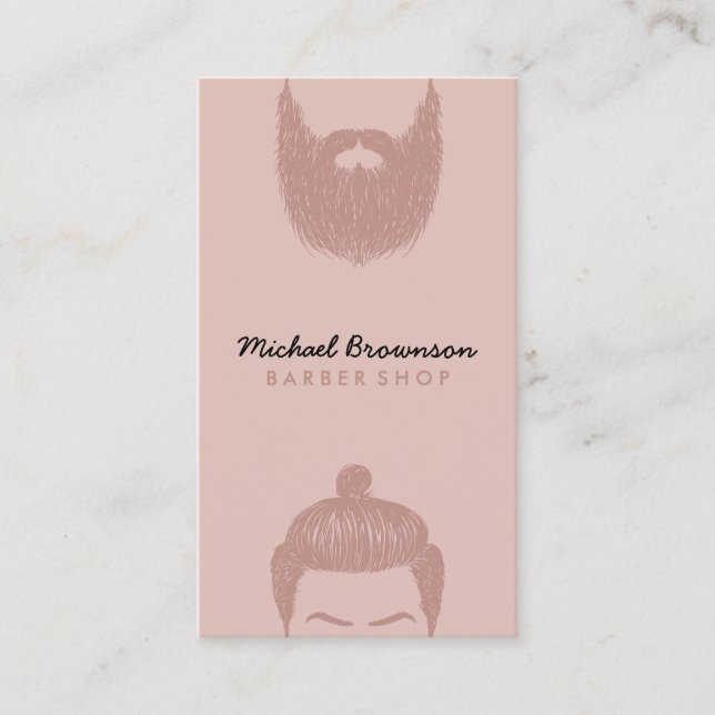 Carte De Visite Rasoir de barbier rose épilation laser (Devant)