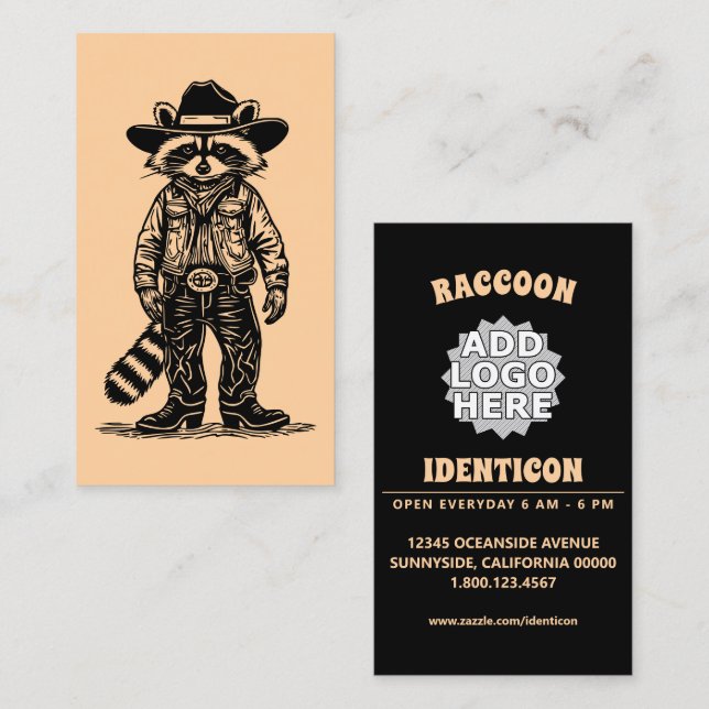 Carte De Visite raton cow-boy (Devant / Derrière)
