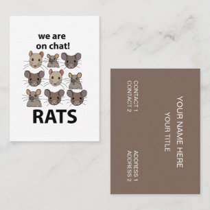 Carte De Visite Rats Animal Nous Sommes Sur Conversation Rats Drôl