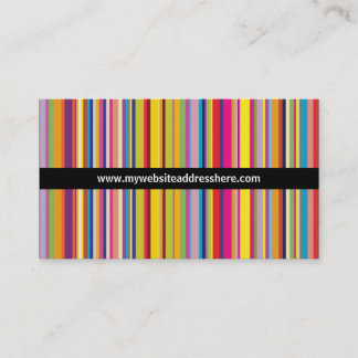 Carte de visite rayé de site Web d'arc-en-ciel de