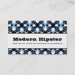 Carte de visite rayonnant d'extravagance, bleu