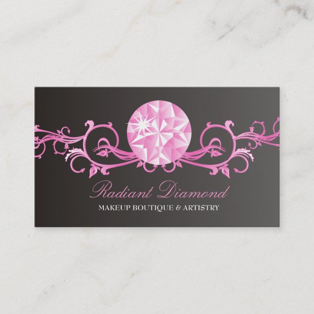 Carte De Visite rayonnement du diamant 311-Pink (Devant)