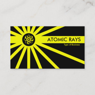 Carte De Visite Rayons atomiques jaunes