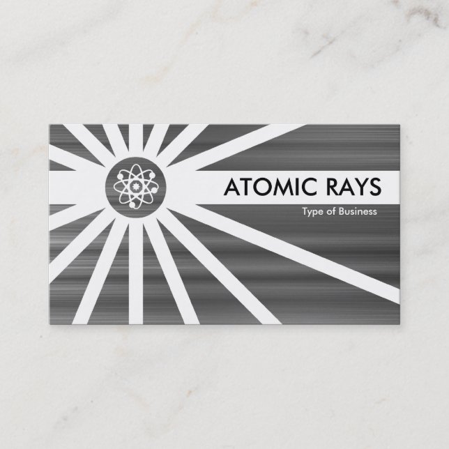 Carte De Visite Rayons atomiques - Texture en métal brossé (Devant)