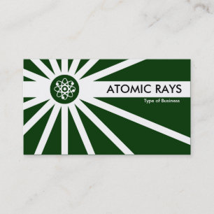 Carte De Visite Rayons atomiques - Vert foncé