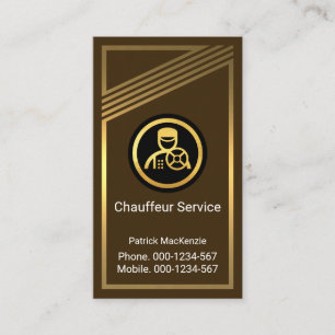 Carte De Visite Rays dorés époustouflants Cadre Chauffeur