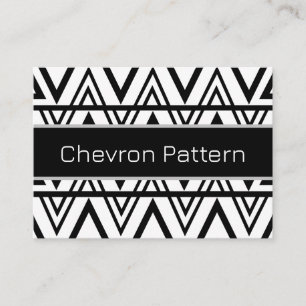 Carte De Visite Rayure Chevron Noir et Blanc Chevron Stripe