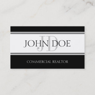 Carte De Visite Rayure commerciale W/W d'agent immobilier