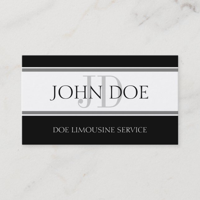 Carte De Visite Rayure de service de limousine W/W (Devant)