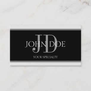 Carte De Visite Rayure horizontale B/B de médecin