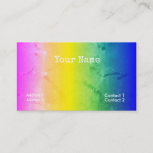 Carte De Visite Rayures arc-en-ciel psychédéliques grunge