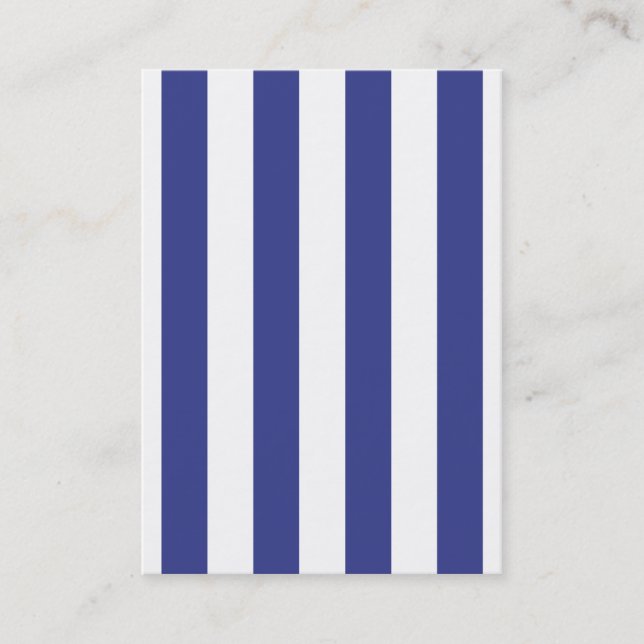 Carte De Visite Rayures bleues et blanches (Devant)