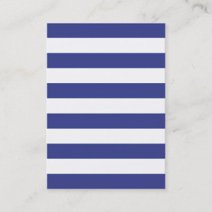 Carte De Visite Rayures bleues et blanches