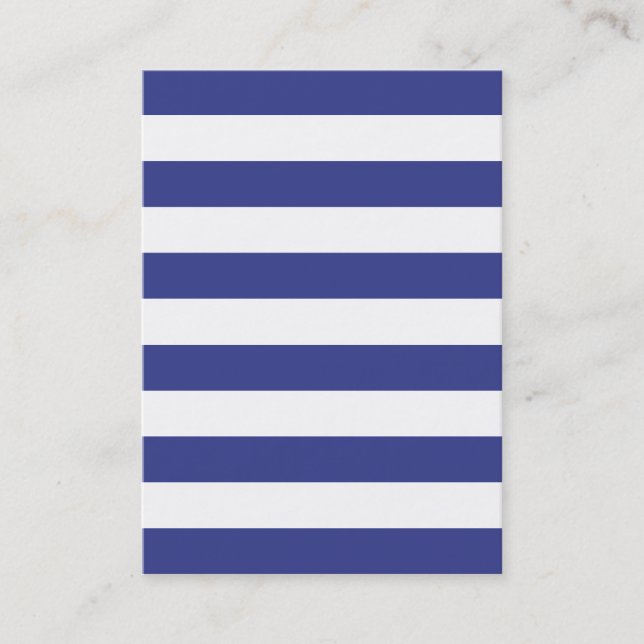Carte De Visite Rayures bleues et blanches (Devant)