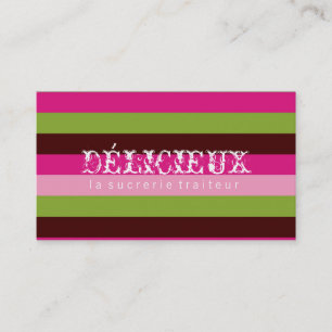 Carte De Visite rayures de la sucrerie 311-Delicieux