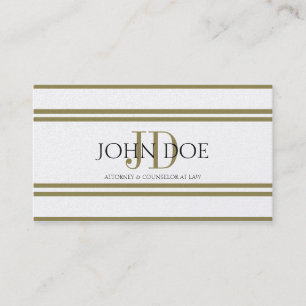Carte De Visite Rayures de luxe d'or de mandataire - en-tête de