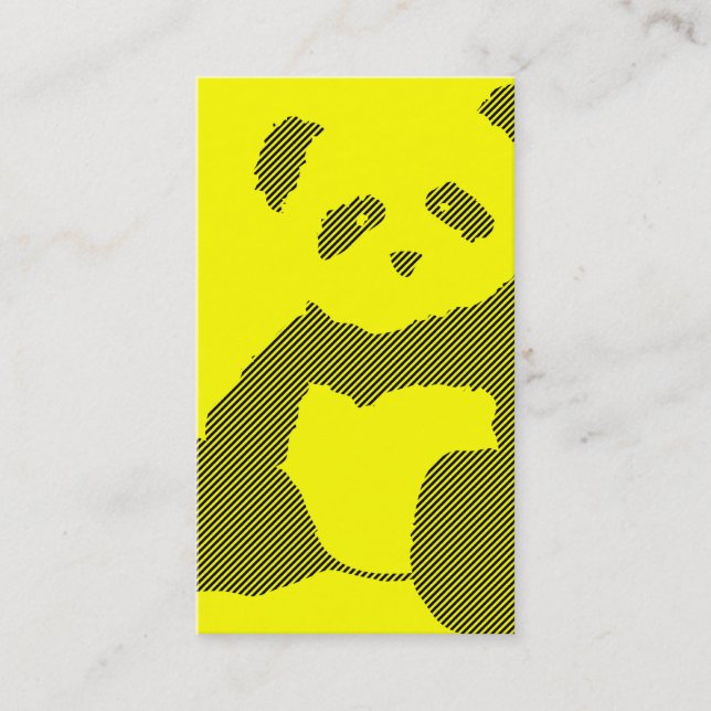 Carte De Visite rayures de peluche de panda (Devant)