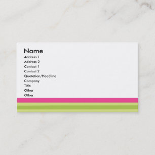 Carte De Visite Rayures de très bon goût