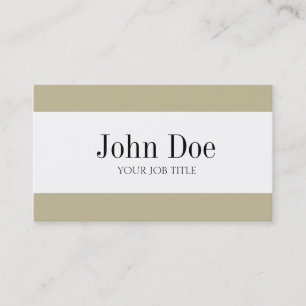 Carte De Visite Rayures de YourJobTitle Tan