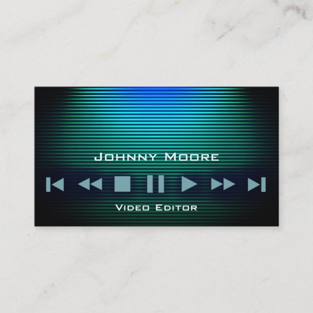 Carte De Visite Rayures d'éclat en métal de boutons de joueur (Devant)