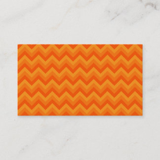 Carte De Visite Rayures oranges de zigzag