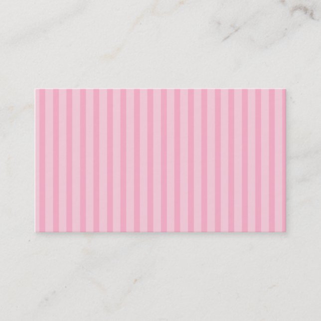 Carte De Visite Rayures roses (Devant)