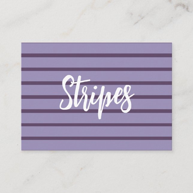 Carte De Visite Rayures Violettes  (Devant)
