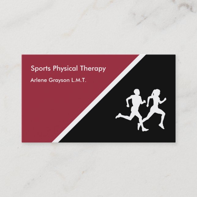 Carte De Visite Réadaptation de physiothérapie de sports (Devant)