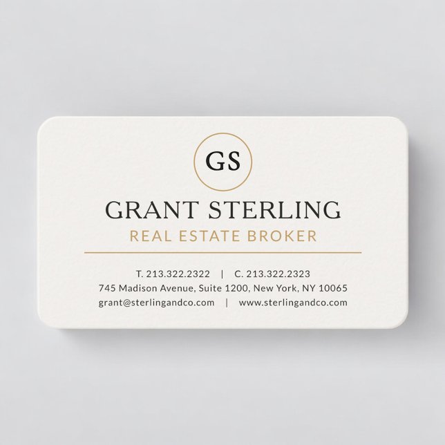 Carte De Visite Real Estate Broker Professional (Créateur téléchargé)