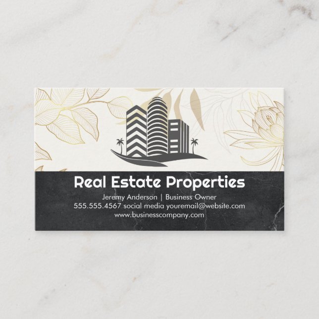 Carte De Visite Real Estate Buildings | Property (Devant)
