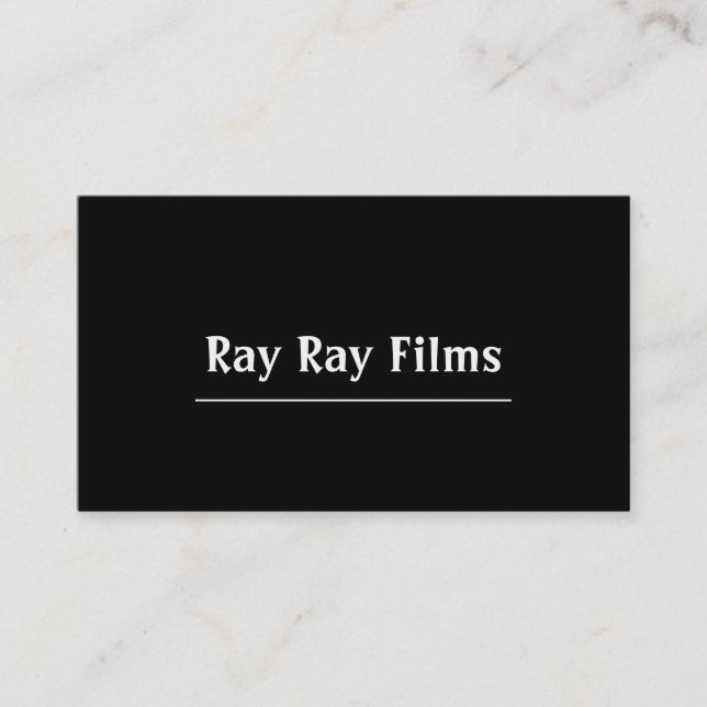 Carte De Visite Réalisateur Films Producteur Production Business (Devant)