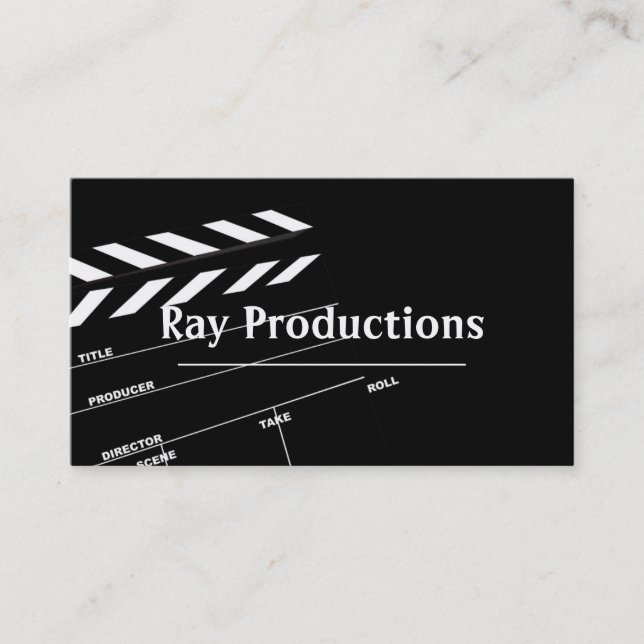 Carte De Visite Réalisateur Films Producteur Production Business (Devant)
