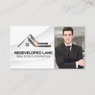 Carte De Visite Realtor Business Man   Logo de propriétés