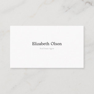 Carte De Visite Realtor moderne Promotionnel minimaliste blanc sim